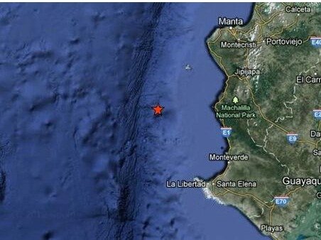 Sismo de magnitud 4,4 se registró frente a las costas de Manabí la mañana de este martes